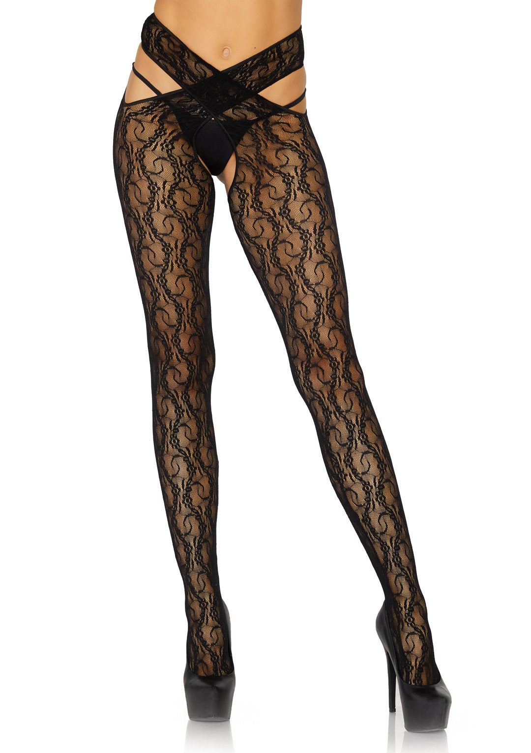 1903 Daisy Floral Lace Wraparound Tights