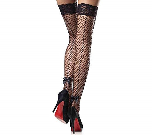 9315 Stay Up Bow Backseam Thigh Highs