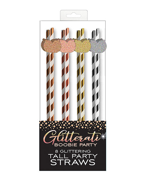 Glitterati Boobie Party Tall Straws