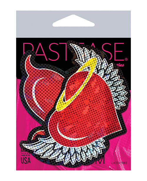 Pastease Premium Angel & Devil Glitter Heart Red