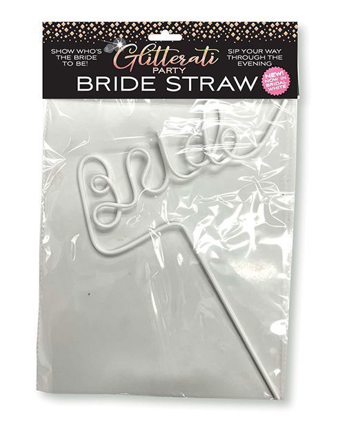Glitterati Bride Straw -White
