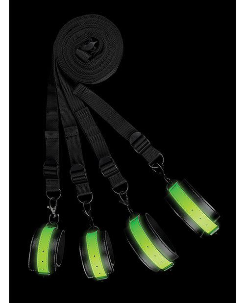 Shots Ouch Bed Bindings Restraint Glow in the Dark