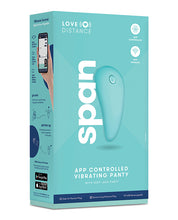 Love Distance Span App Controlled Vibrating Panty - Aqua