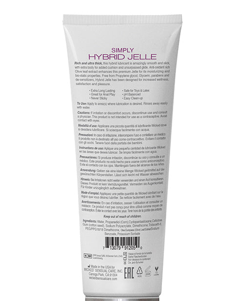 Wicked Sensual Care Simply Hybrid Jelle Lubricant Wicked Sensual Care Simply Hybrid Jelle Lubricant